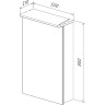 Шкаф зеркальный LEMARK ZENON 50х80 см 1 дверный, петли слева, с козырьком-подсветкой, с розеткой, белый глянец LM50ZS-Z