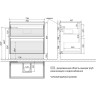 Тумба LEMARK COMBI 80 см под раковину, подвесная/напольная, 2 ящика, фасад Дуб кантри, корпус белый глянец LM03C80T-dub